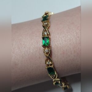 Gold and Green Bracelet